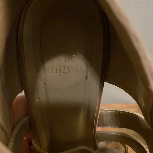 Stuart Weitzman Nude woven platform sandals 8.5 - Picture 7 of 7